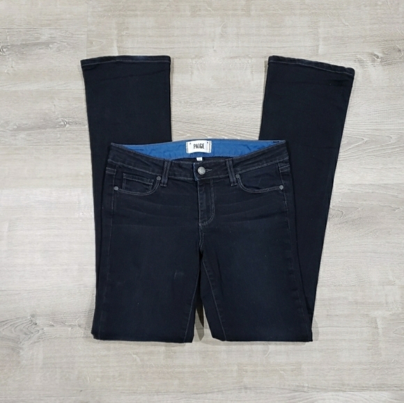 PAIGE Jeans Straight Leg Dark Wash Denim - Picture 1 of 3